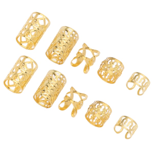 200 stk Hårlock-Perler Fleksibel Legering Flot Mode Hårpynt Ringe til Bryllupsfest Guld