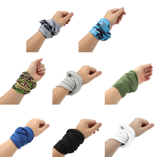8 st Solskyddsscarf för utomhus Snabbtorkande Multifunktionell Andningsbar Solkylande Vindtät Ansiktsmask Halshalsduk