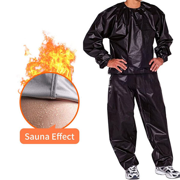 Fitness Svette-Sauna Drakt Vektreduksjon Helkropp Svette-Sauna Drakt Trening Gym Anti Rip PVC for Menn Kvinner