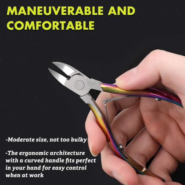 Portable Nail Clipper - Nagelklippare med kirurgiskt rostfritt stål lämplig för tjocka naglar