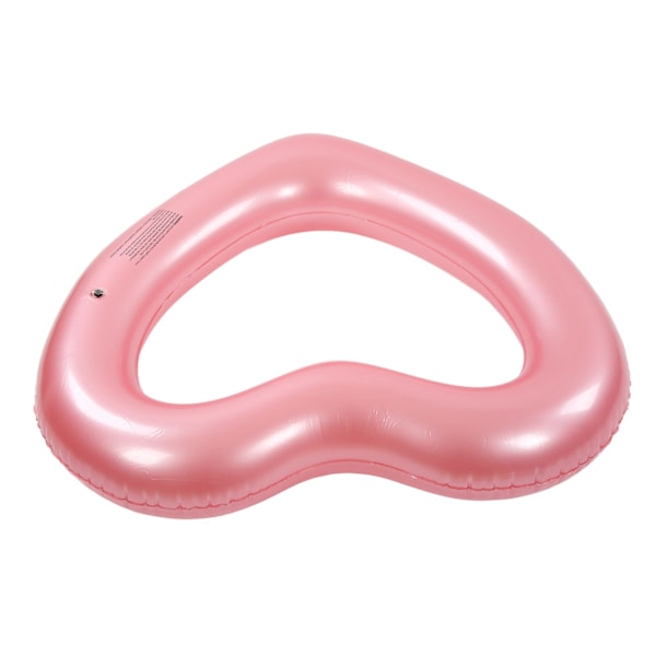 Hjärtformad simcirkel 120 cm tjock, rivsäker PVC-material Uppblåsbara poolflötringar för poolfeststränder Roseguld Rosa