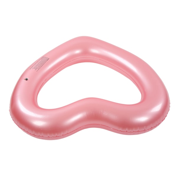Hjerteformet badeflåte 120 cm tykk, rivebestandig PVC-material Oppblåsbare badeflåter for bassengfester strender Roségull Rosa