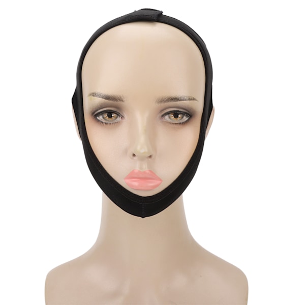 Slimming Face Strap Svart Portabel Lättviktsmassage Andningsbar V-linjeformande ansiktsbälte M