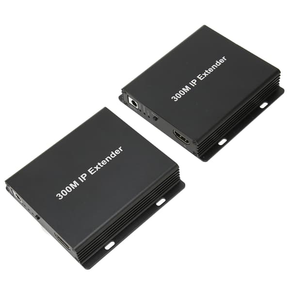 【NX】300M IP Extender HD 1080P HD Multimedia Interface Over CAT5e/6/7 Direkte 1 til 1 Extender IP-sender-mottaker 100‑240V EU-plugg