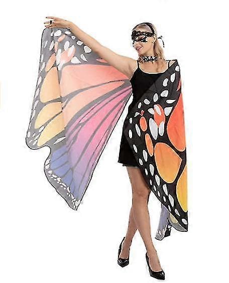 Perhossiipinen viitta, pitsinaamio, Halloween-asuste Rainbow1