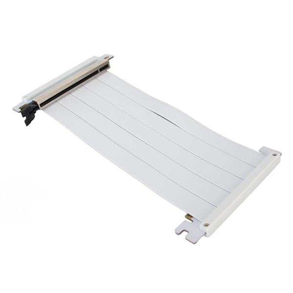 PCIE 4.0 X16 Riser-kabel Højhastigheds fleksibel dobbeltsidet 180 graders GPU-forlængerkabel til RTX 4090 til RX 7900 XT Hvid 20 cm / 7,9 tommer