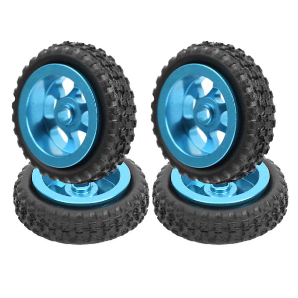 RC metallivanteen napa ja kumirengassarja WLtoys K989 kauko-ohjattaville autoille 1/28 sininen