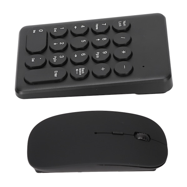 Numerisk tangentbord Bärbar Smal 2,4 GHz USB Trådlös Mini Svart Numerisk tangentbord Mus Combo Set för bärbara datorer Stationära datorer PC