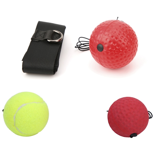 3st set Boxningsboll Fighting Training Bounce Response Ball Huvudmonterade tillbehör