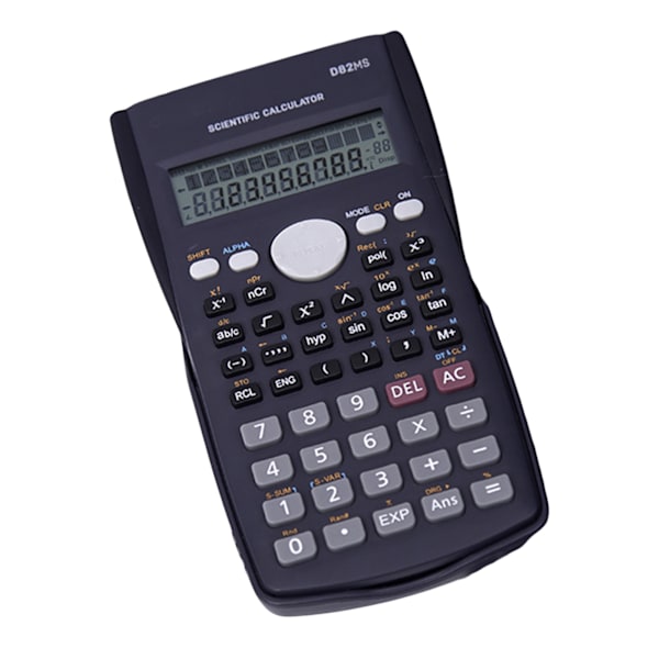 Videnskabelig Lommeregner To Linjers Display Brøkberegning Automatisk Nedlukning 12 Bit Funktionslommeregner til Studerende Mørkeblå (Næsten Sort)