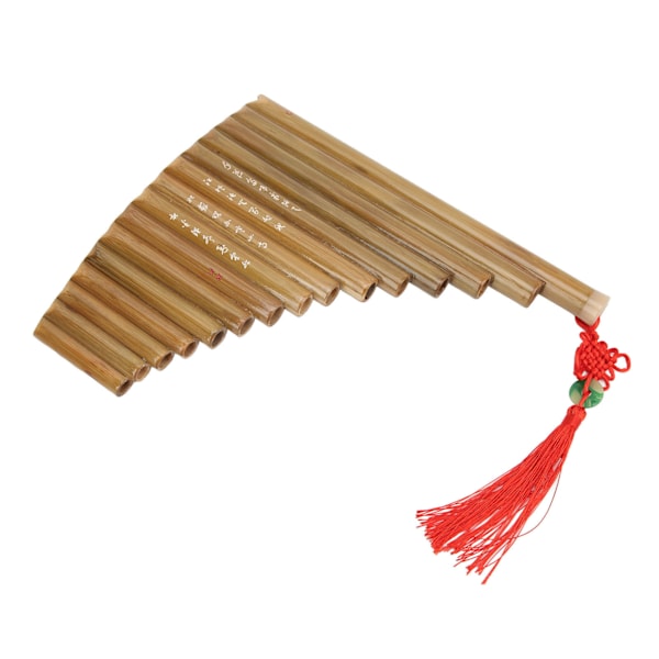 Panflöjt 15 Pipes G Key Traditionellt kinesiskt musikinstrument Panpipes Träblåsinstrument Vänsterhand