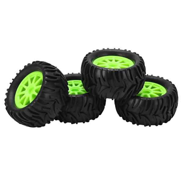4 st 82 mm Fram & Bak Gummi Däck & 10-Ekers Fälgar Set för Wltoys 144001 1/14 RC Offroad Bil