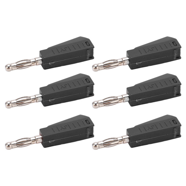 20 stk Bananplugg 4 mm/0,16 tom Lav signaloverføringsforlust Stabil strøm Kompakt Bekvem elektrisk kontakt Sort