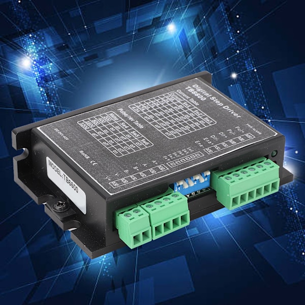 TB6600 DC24-40V 2-vaiheinen/bipolaarinen askelmoottorin ohjain 1,0~4,2A/vaihe NEMA 17/23 moottorin ohjain
