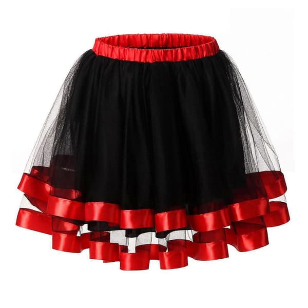 Tyllkjol, Damtyllkjol Klassisk Elastisk Underkjol Karnevalkostym Red M
