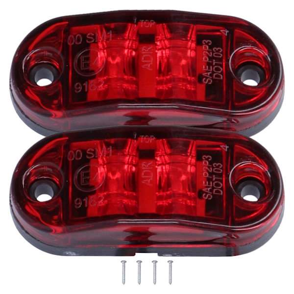 10-30V 2LED sivuvilkkuvalo Kirkas suuntavilkkuvalo autoihin Kuorma-autoihin Perävaunuihin Matkailuautoihin Punainen