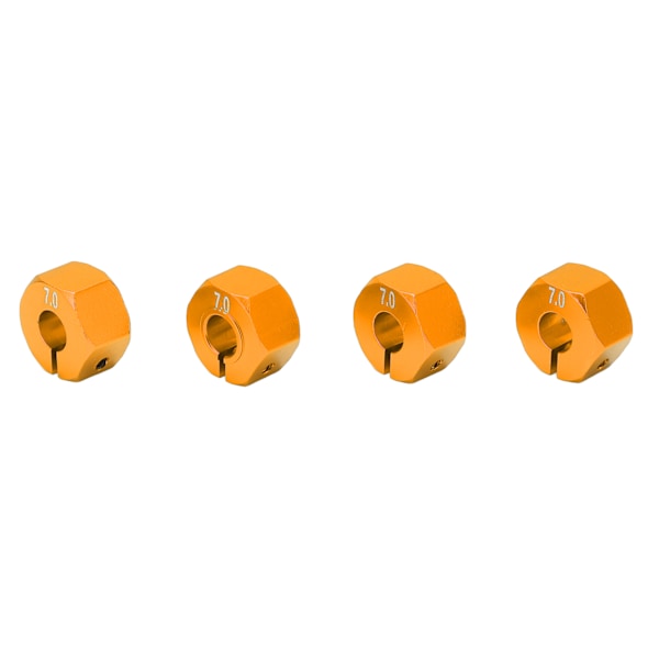 12mm 7mm Hjulnavadapter i aluminium for 1/10 fjernstyrt kombinasjonskobling Oransje