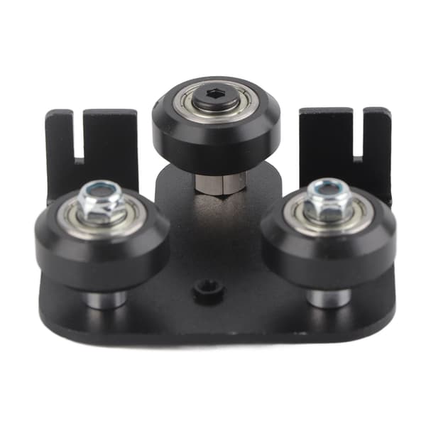 Back Support Plate Black Metal 3D Printer Extruder Back Support Plate Med Remskiva Kompatibel med Ender3 V2