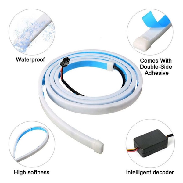 12V Bil Flow Type LED Strip Lys Bagagerum Blinklys Bar Bagagerum Strips Lampe