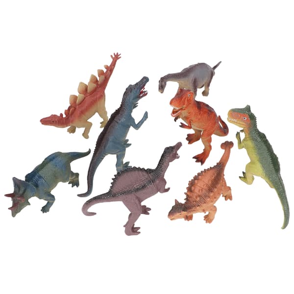 【NX】8 STK. Dinosaur Simulationsmodel PVC Tryk Lydende Dinosaur Form Dyremodel til Børn