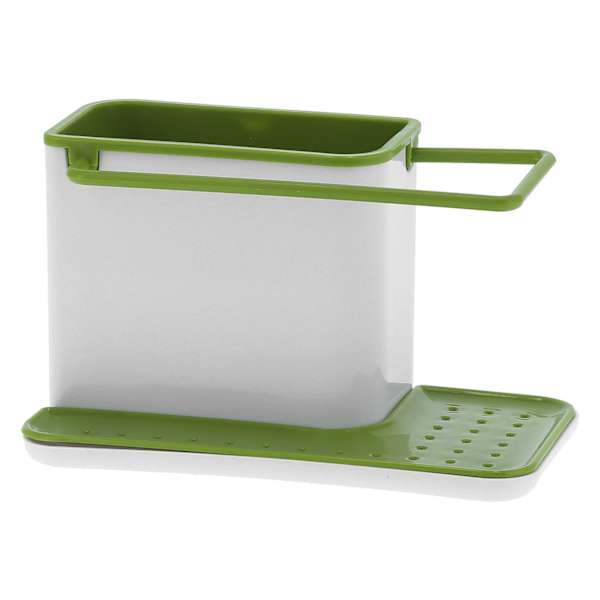 Dräneringsställ Disktrashållare Badrumsförvaring Organizer Desktop Tvålbehållare Badrum Duschtillbehör för badrum Dusch Kök ToalettGrön