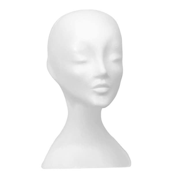 Naisten peruukkiteline - Styrox peruukkiteline [NX] Vit white