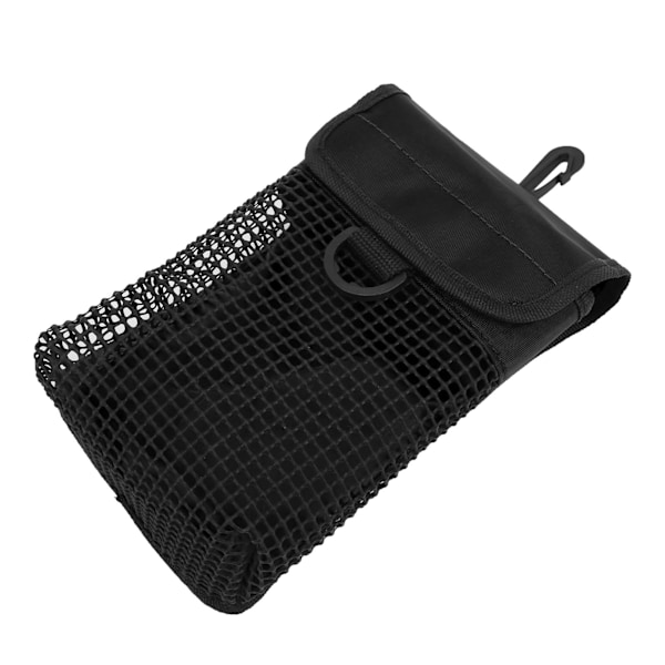 21x14cm Bærbar Dykker Nettaske med Hængesløjfe Letvægts Undervands Overflade Markør Bøje Netpose Sort