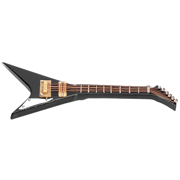 Guitar Dekoration Miniatyrpynt VS-Formet Mini Musikinstrument Model Gave Sort 10cm