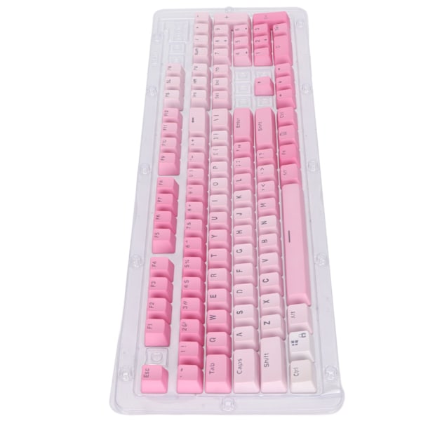104 ST Key Caps Rosa Vit Färgningsprocess Matt Utseende PBT Keycaps för 61/87/104 tangenter Mekaniskt tangentbord