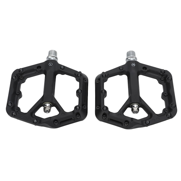 2 stk. Cykelpedaler Nylon Komposit Skridsikker Udvidelse Sort Vandafvisende Forseglede Kuglelejer Cykelpedaler Udskiftning