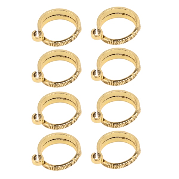 8 stk. Strikke Hækle Løkke Ring Åbent Design Legering Justerbar Garn Guld Guide Fingerholder til DIY
