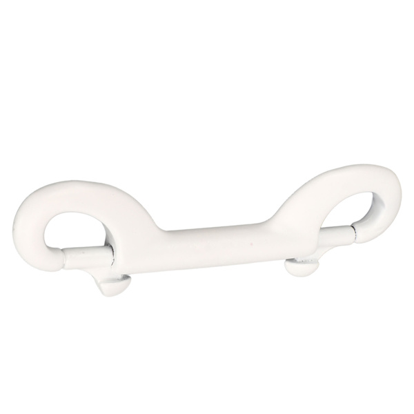90 mm 316 rustfritt stål dykke dobbelthodet krok Hurtigkobling fjærkroker for dykking BCD Hvit