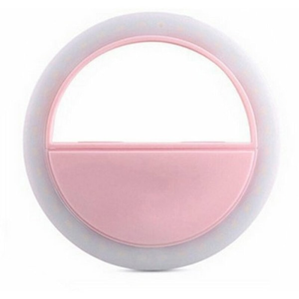 Kannettava Selfie L-ED Ring Light Täytekameran salama universal (vaaleanpunainen, solu), malli: Pink Cell