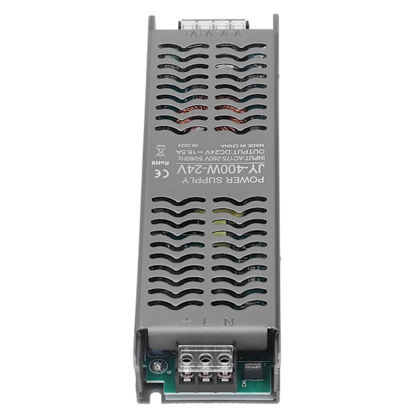 LED Driver 400W DC 24V IP20 Beskyttelse Rask varmeavledning LED Transformator LED Power Driver AC 175‑260V