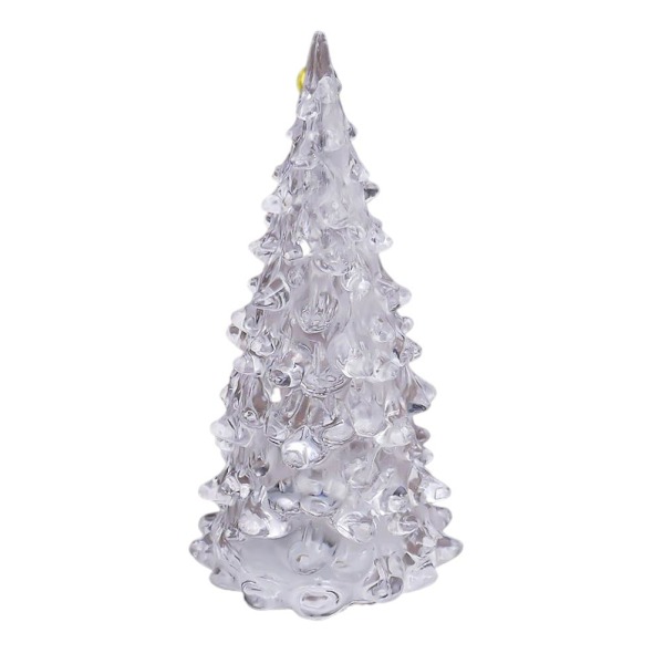 LED Crystal Mini Julgran Nattlampa Lampa Färg Ändrar Julnattslampa Heminredning Juldekoration Barnpresent