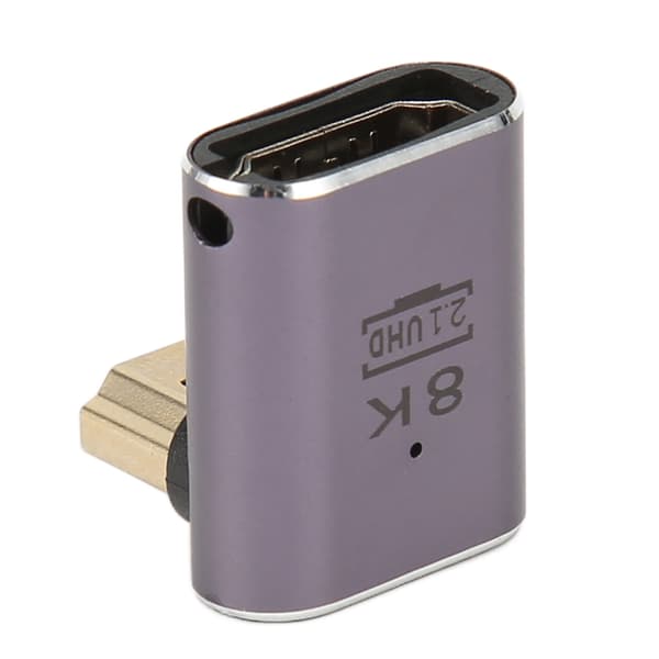 HD Multimedia Interface -sovitin 8K 90 astetta suorakulmainen HD Multimedia Interface -liitin ilmaisimella ja ripustusreiällä