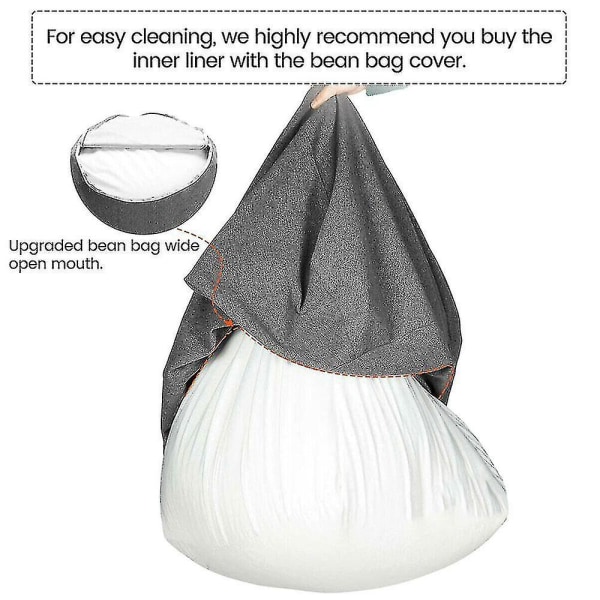 Innerfodral Case Vattentätt Lazy Bean Bag Soffor Cover , Ingen fyllning 80X90 CM