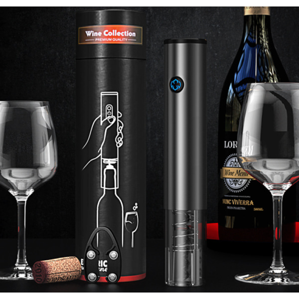 Elektrisk flasköppnare, elektrisk flasköppnare, automatisk flasköppnare, vinskruvmejsel (frostat röd batterityp),HANBING