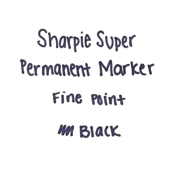 33666PP Super Permanent Markers Fine Point Black, 6-pak