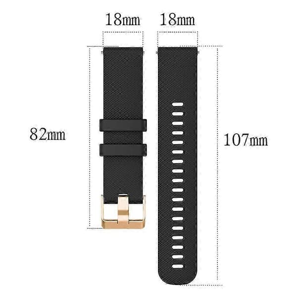18 mm urrem til Garmin Forerunner 265S / 255S / Venu 2S tekstureret silikone erstatningsrem Wine red Wine Red