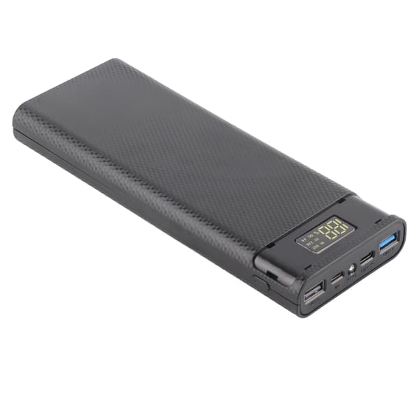 【NX】Quick Charge Version 8x18650 Power Bank Case USB DIY Kit Shell Batteriholder Opladningsboks Sort