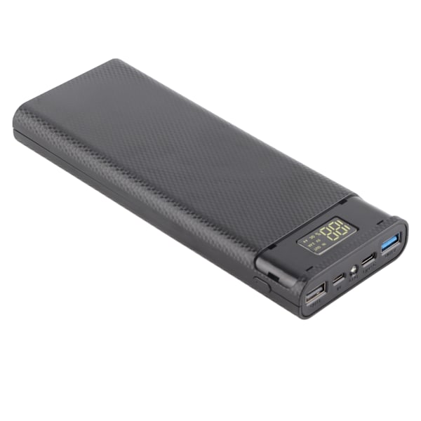 Snabb Laddning Version 8x18650 Power Bank Fodral USB DIY Kit Skal Batterihållare Laddningsbox Svart
