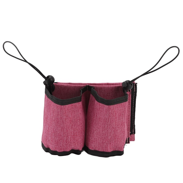 Bagage Rese Mugghållare Oxford Duk Hands Free 2 Fickor Bärbar Rese Dryck Hållare för män Kvinnor Utomhus Rose Red