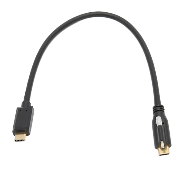 USB 3.1-kabel C til C hann til hunn med låsemutterCa 11,8 tommer lang USB C til USB C-kabel for telefon Laptop laderUSB C hann til USB C hunn