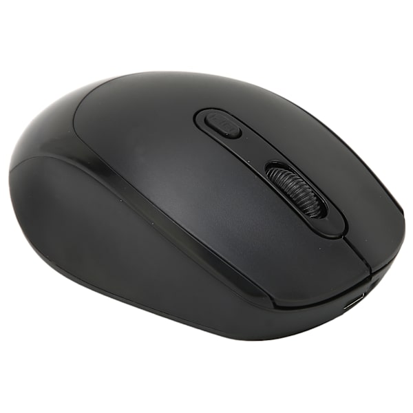 Trådløs mus 2.4G Lydløs 500mAh Oppladbar 10m Avstand Justerbar DPI Ergonomisk design Datamus Svarte