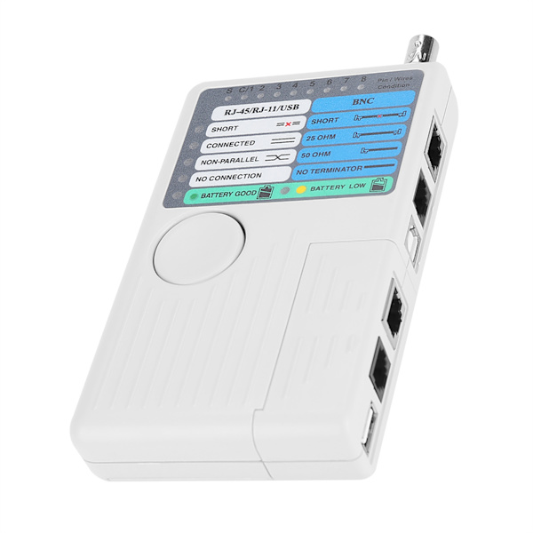 4-i-1 Bärbar LAN Nätverkskabel Tester Fjärrkontroll RJ11 RJ45 USB BNC för UTP STP-kablar Tracker