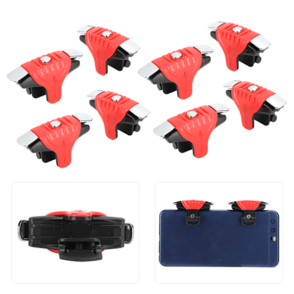 8 st F1 Metall Spelknappar Mobil Skjut Trigger Kontroller Gamepad för PUBGRed