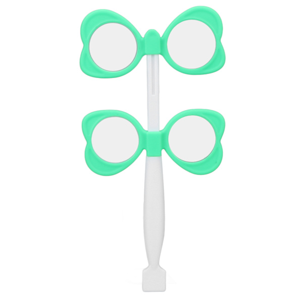 Optisk Flipper Grønn Optometri Plast Flip Lins med 5 Synstestkort for Nær Synstest ±200
