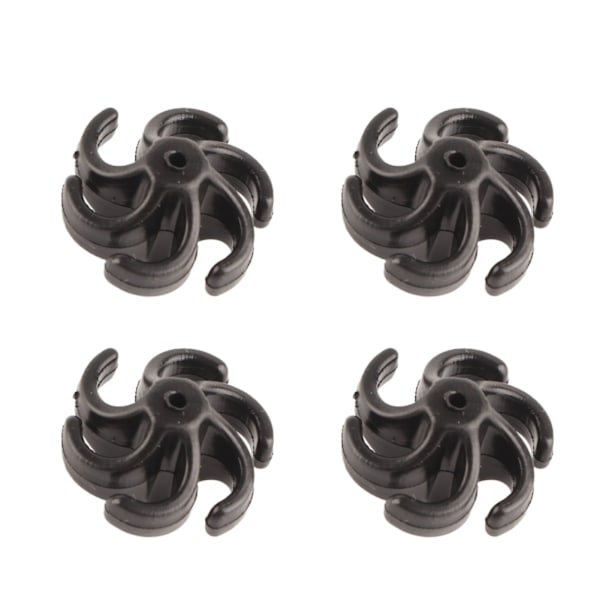 4 stk Bueskyting Buestrangs Stabilisator Gummi Recurve Compound Bue Buestrangs Lyddemper Støtdemper Svart