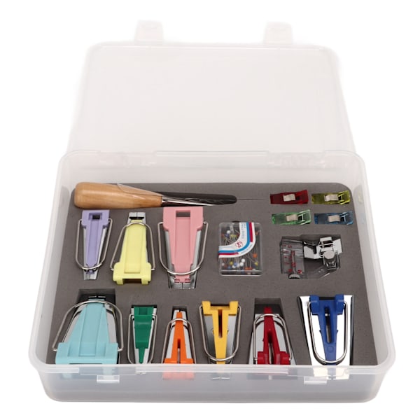 Sy Bias Tape Maker Kit med Snap On Binders Fot 9 Bias Tape Makers Quilt Syl Bias Tape Maker maskin för gör-det-själv